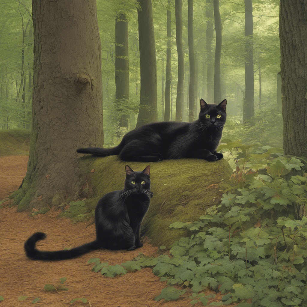 Waldspazoergang mit 2 Katzen