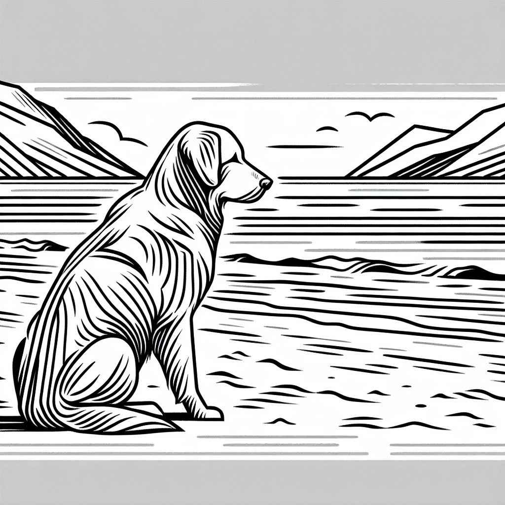 hund am strand