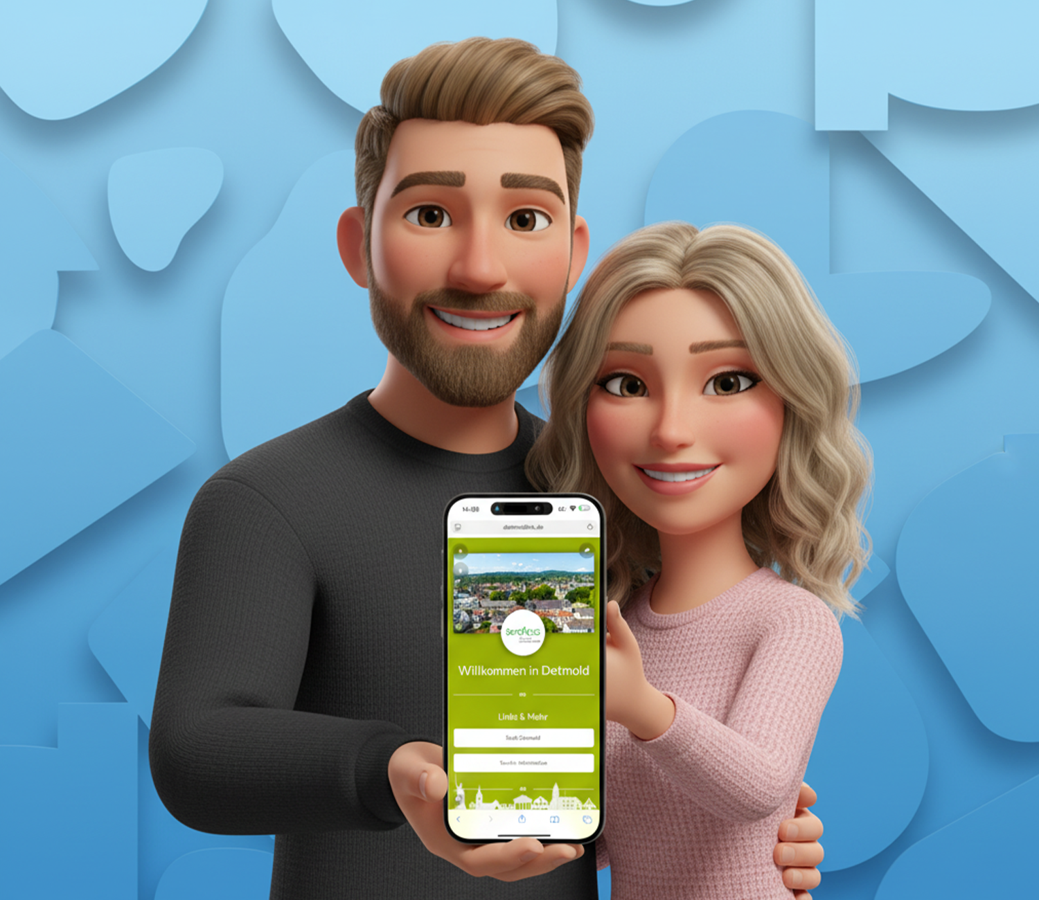 Screenshot der Bearbeitungsseite für App-Biolinks