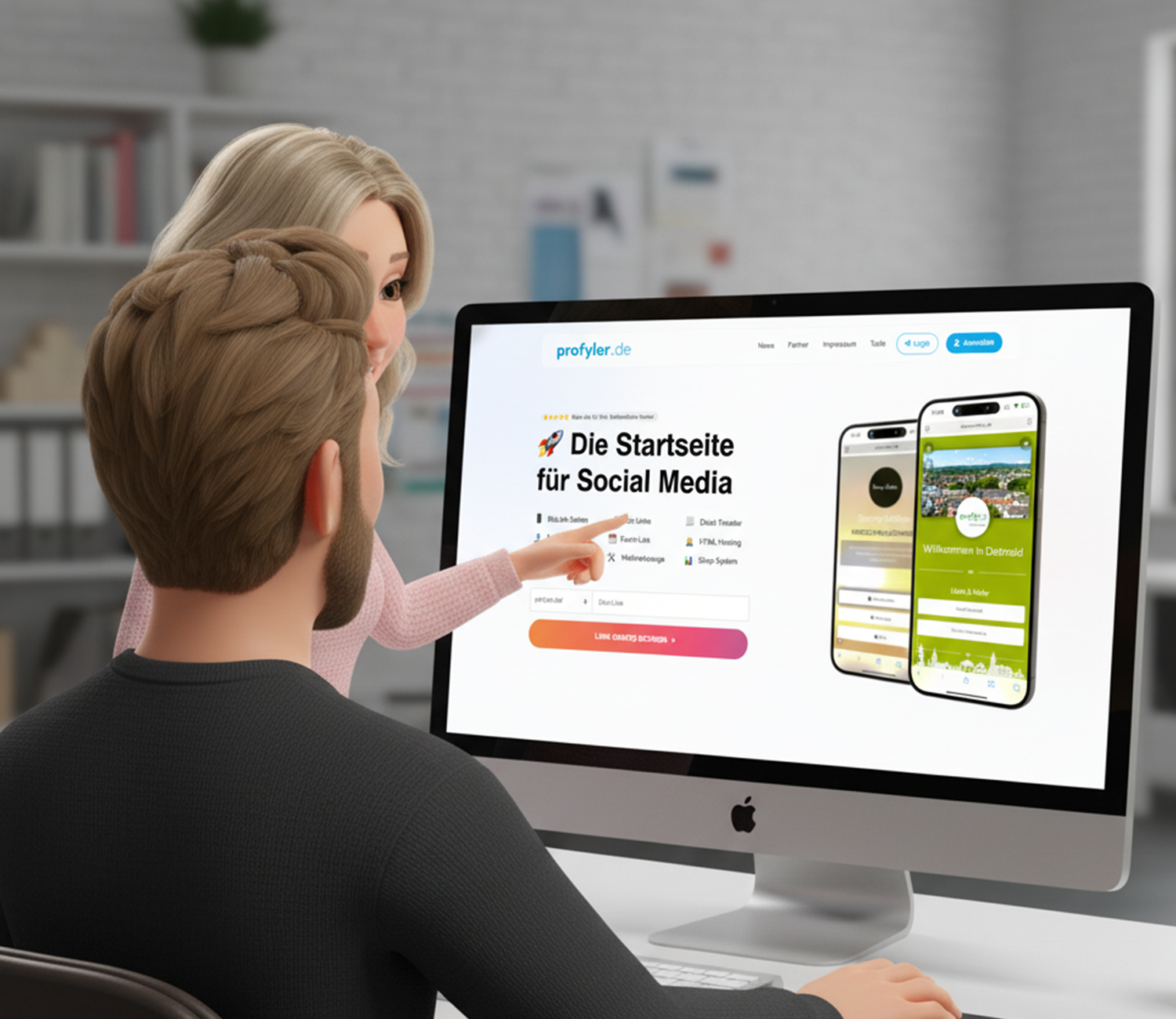 Screenshot des statischen Seiten-Hosting-Systems der App